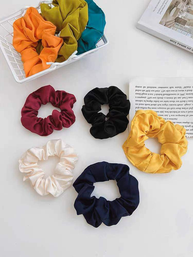 Colorful Satin Scrunchies
